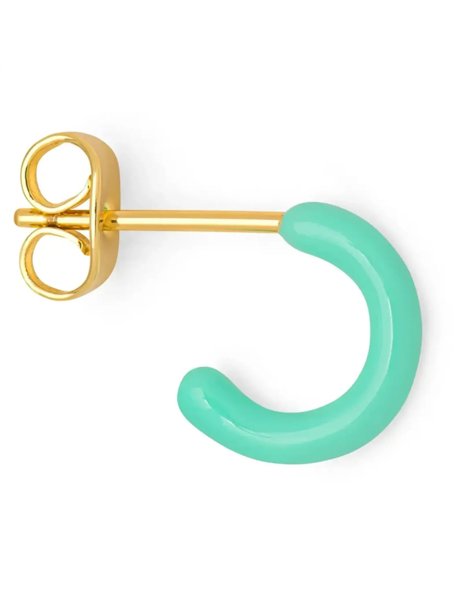 Lulu Copenhagen Oorbel Hoop S - Mint - Single - 1cm
