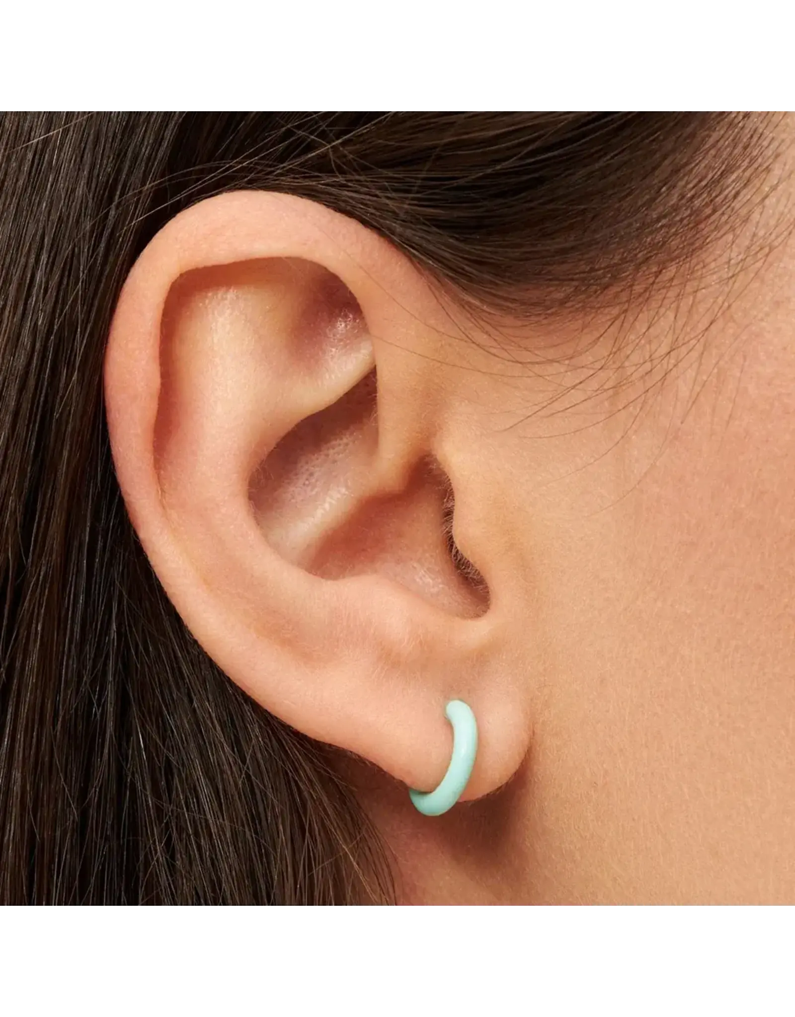 Lulu Copenhagen Oorbel Hoop S - Mint - Single - 1cm
