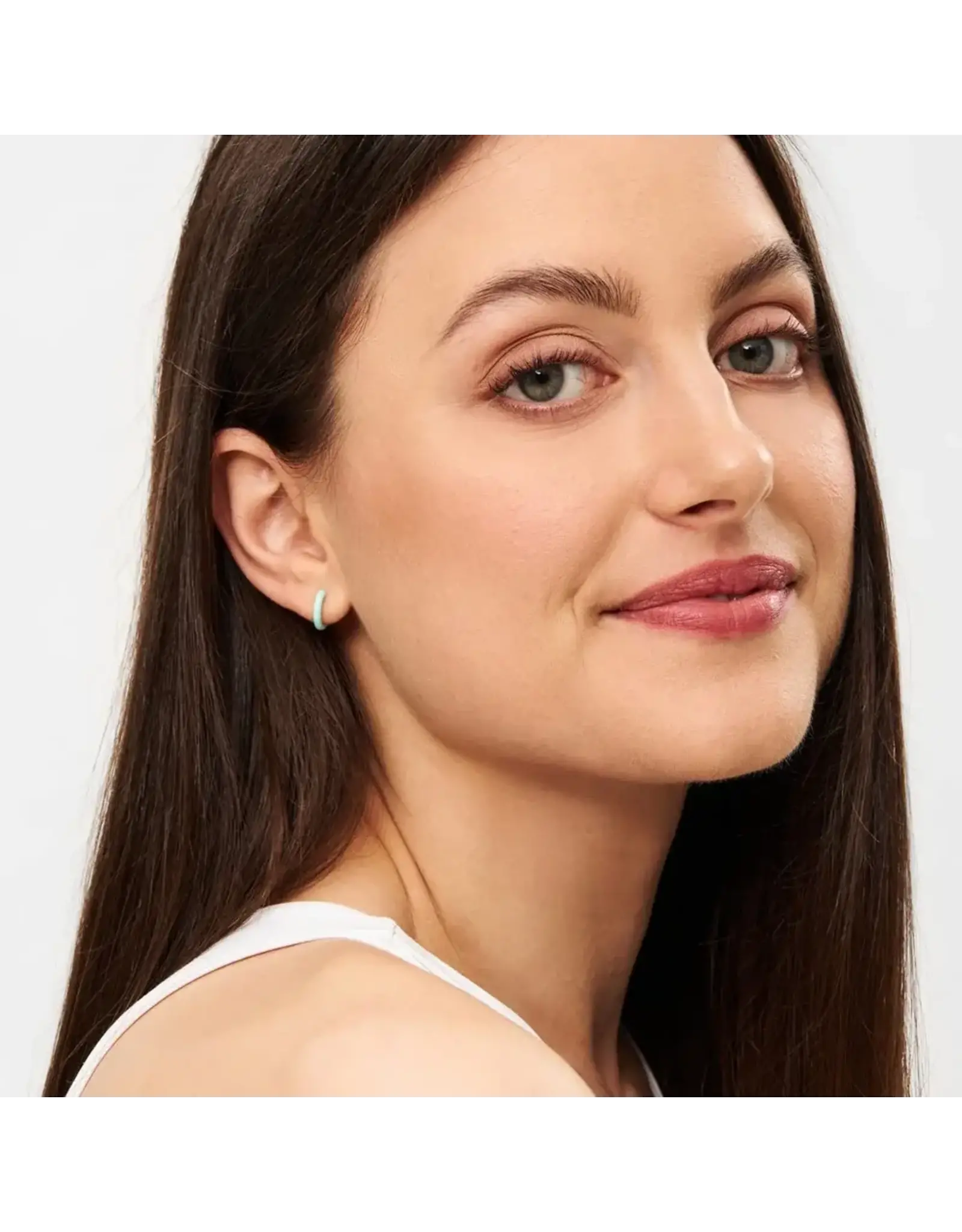 Lulu Copenhagen Oorbel Hoop S - Mint - Single - 1cm