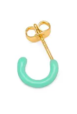Lulu Copenhagen Oorbel Hoop S - Mint - Single - 1cm