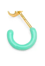 Lulu Copenhagen Oorbel Hoop S - Mint - Single - 1cm