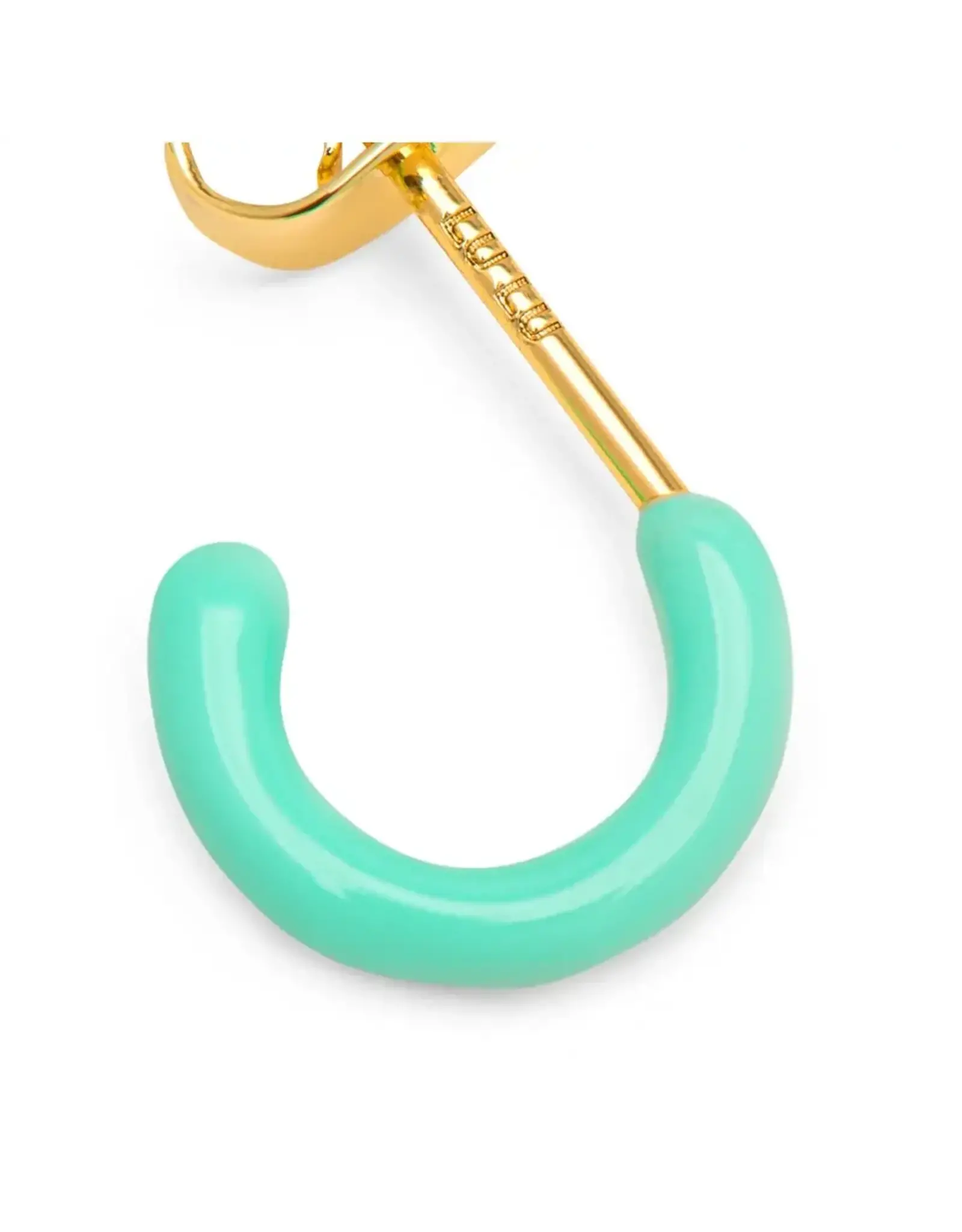 Lulu Copenhagen Oorbel Hoop S - Mint - Single - 1cm