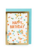Enfant Terrible Wenskaart - Confetti, Happy birthday - Dubbele kaart + Envelop