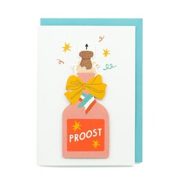Enfant Terrible Wenskaart - Proost - Dubbele kaart + Envelop