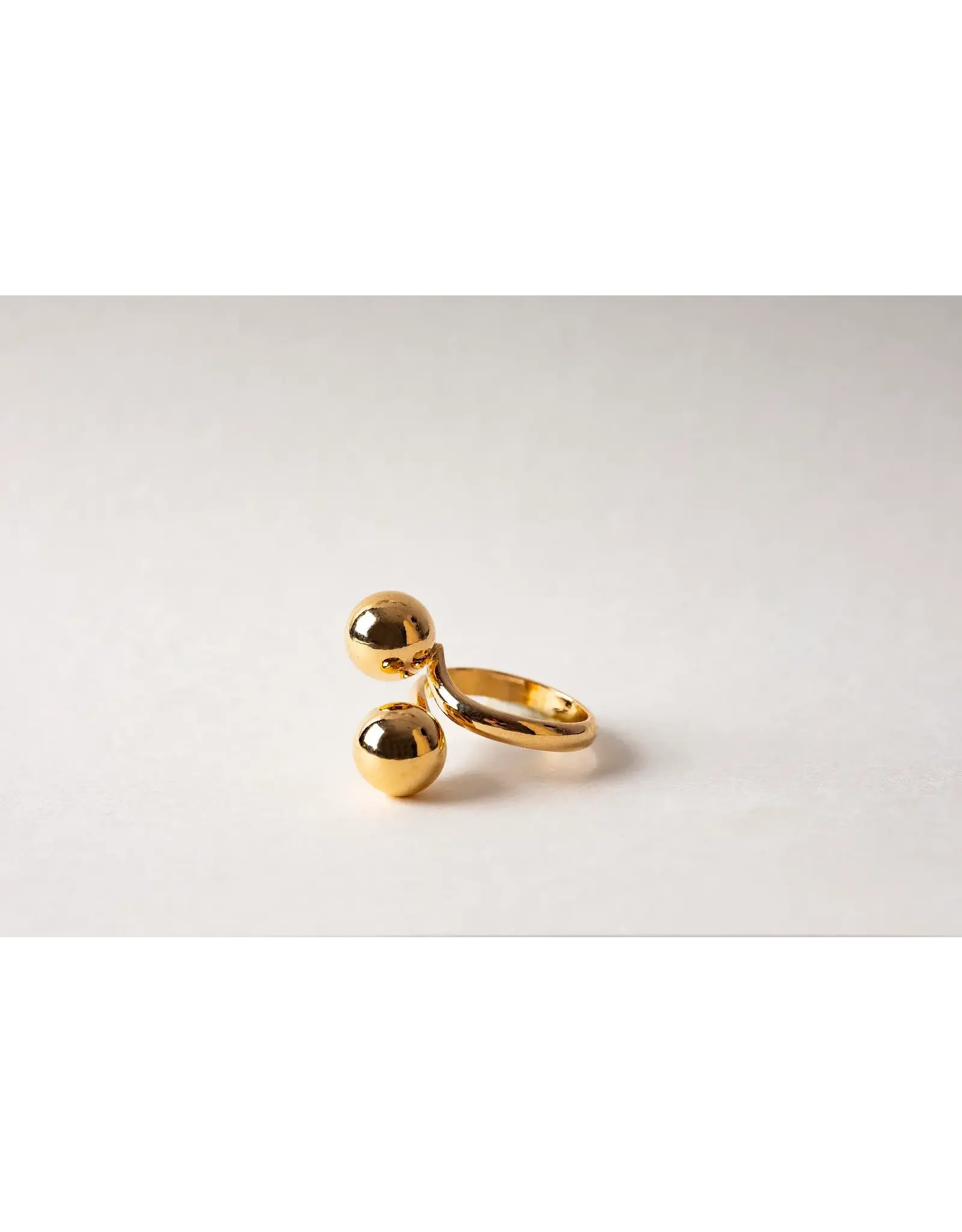 Murielle Perrotti Ring MP - Bold, Dubbele bol - Goud