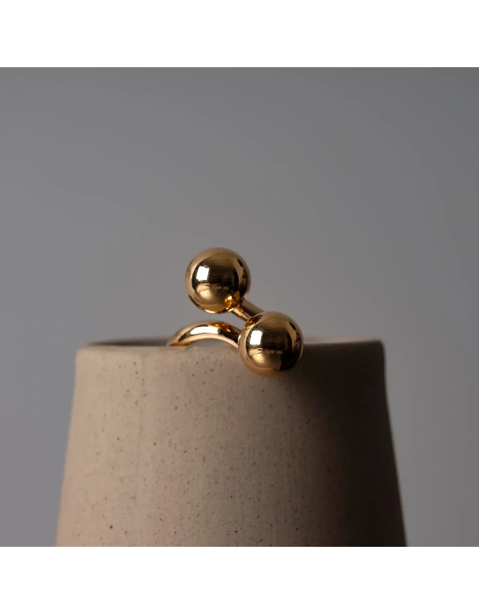 Murielle Perrotti Ring MP - Bold, Dubbele bol - Goud
