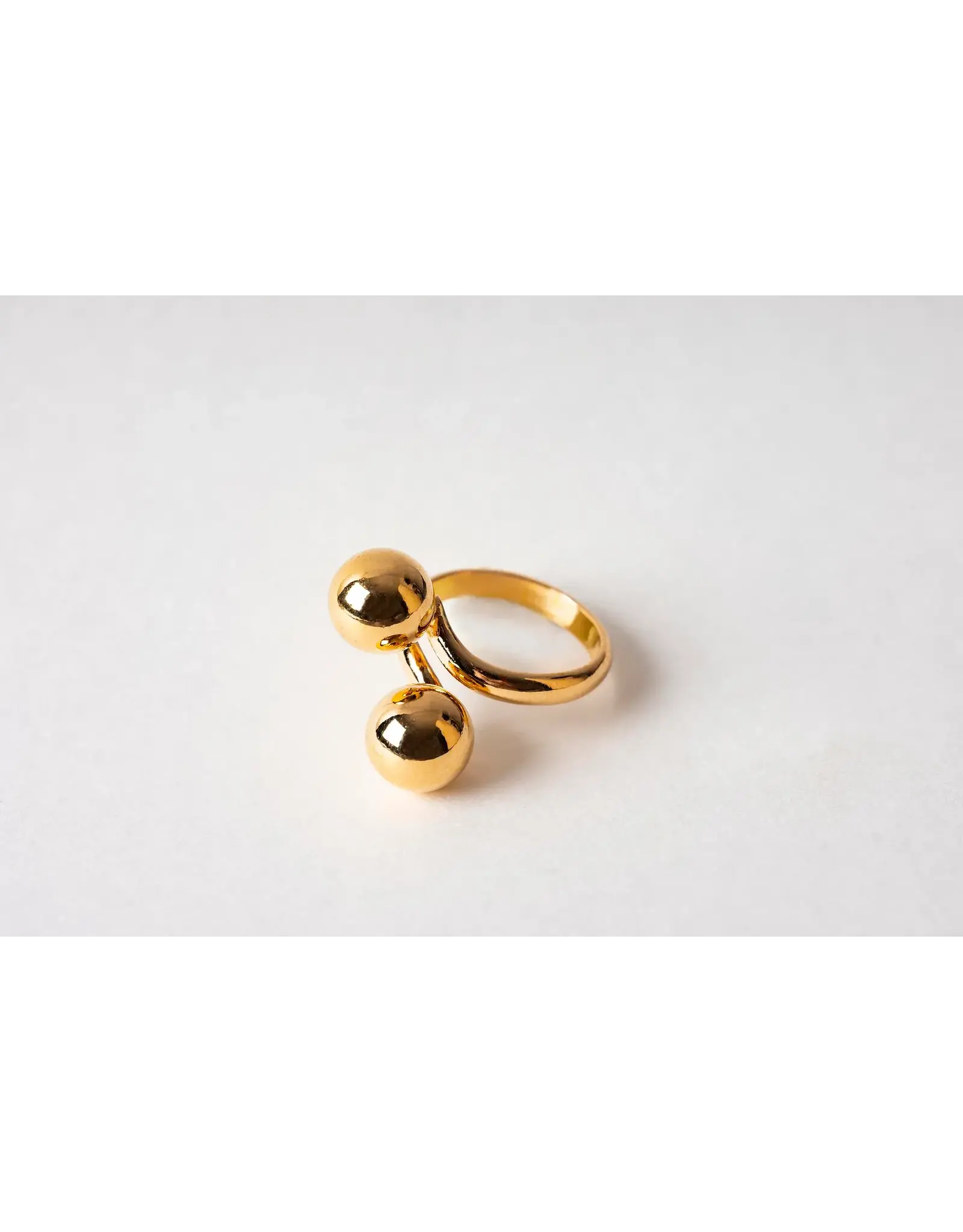 Murielle Perrotti Ring MP - Bold, Dubbele bol - Goud