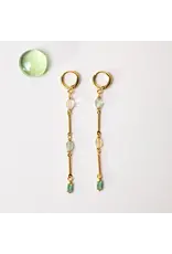 Murielle Perrotti Oorbel MP - Fiti, Apatier, Citroen & Aquamarine - Goud Blauw Groen - Sym