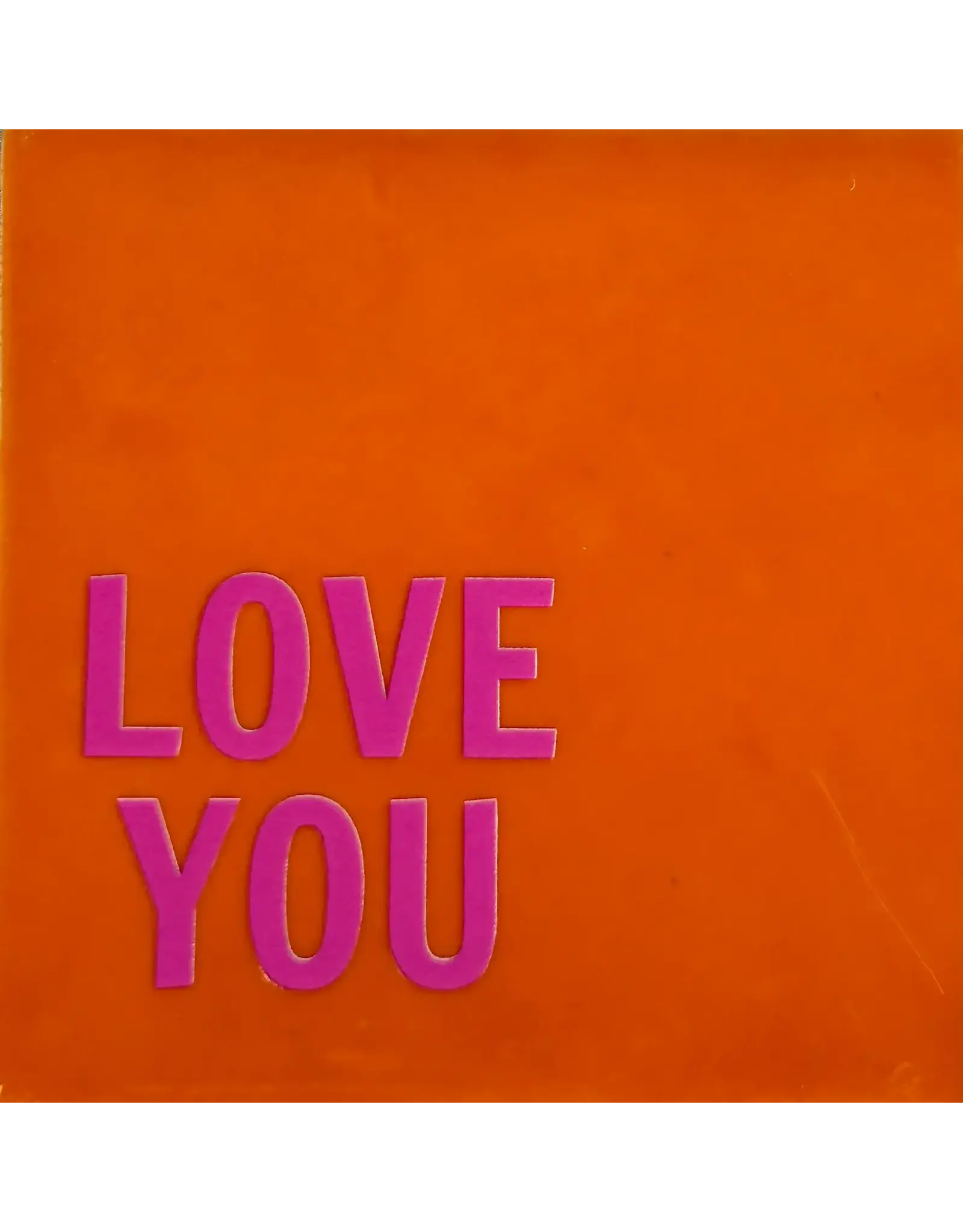 Yett Tegeltje - Love you, Oranje/Roze - 10x10