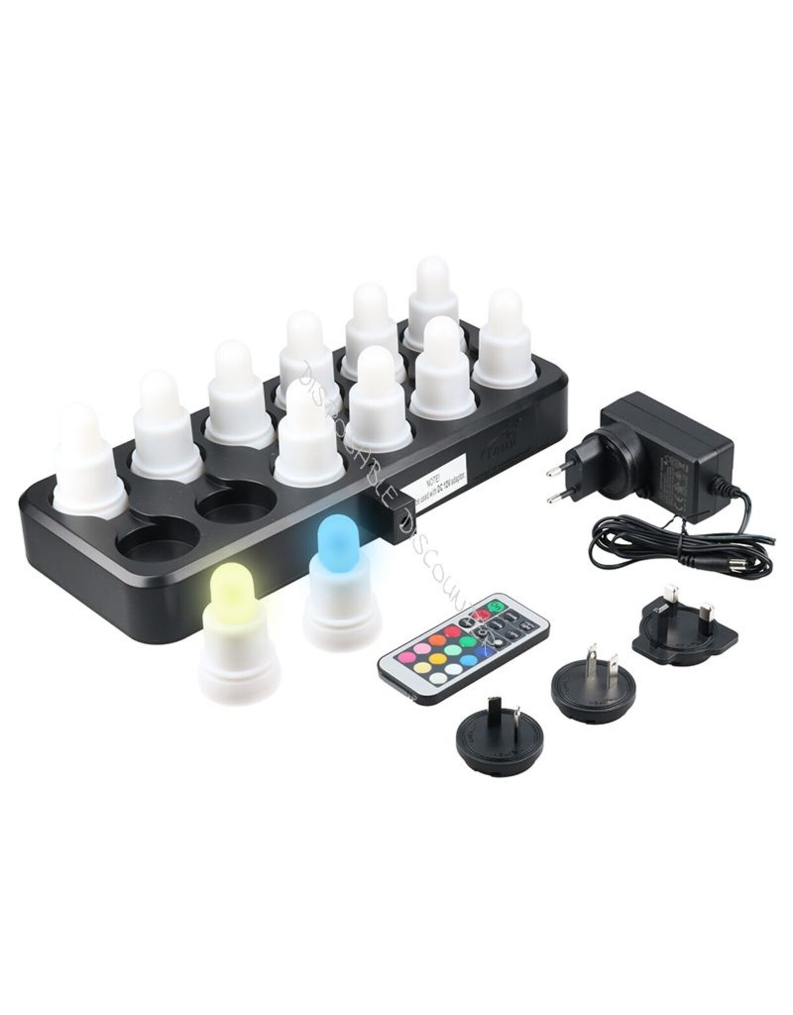 Duni Led Lampjes Oplaadbaar - Warm Wit & Color - 12 st