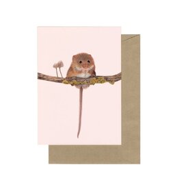 Lonneke Grimbergen Art Wenskaart - Dwergmuis - Postkaart + Envelop