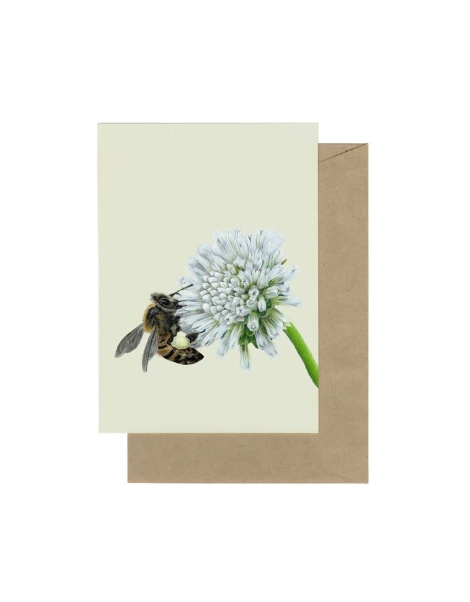 Lonneke Grimbergen Art Wenskaart - Honingbij - Postkaart + Envelop