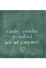 Yett Tegeltje - Familie vrienden gezondheid, Zeegroen/Mint - 10x10