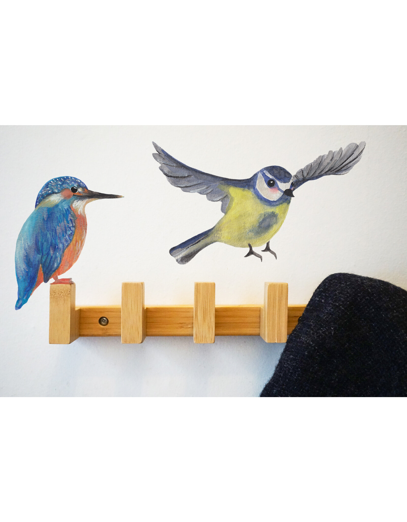 Lotte Drouen Muursticker S - Ijsvogel
