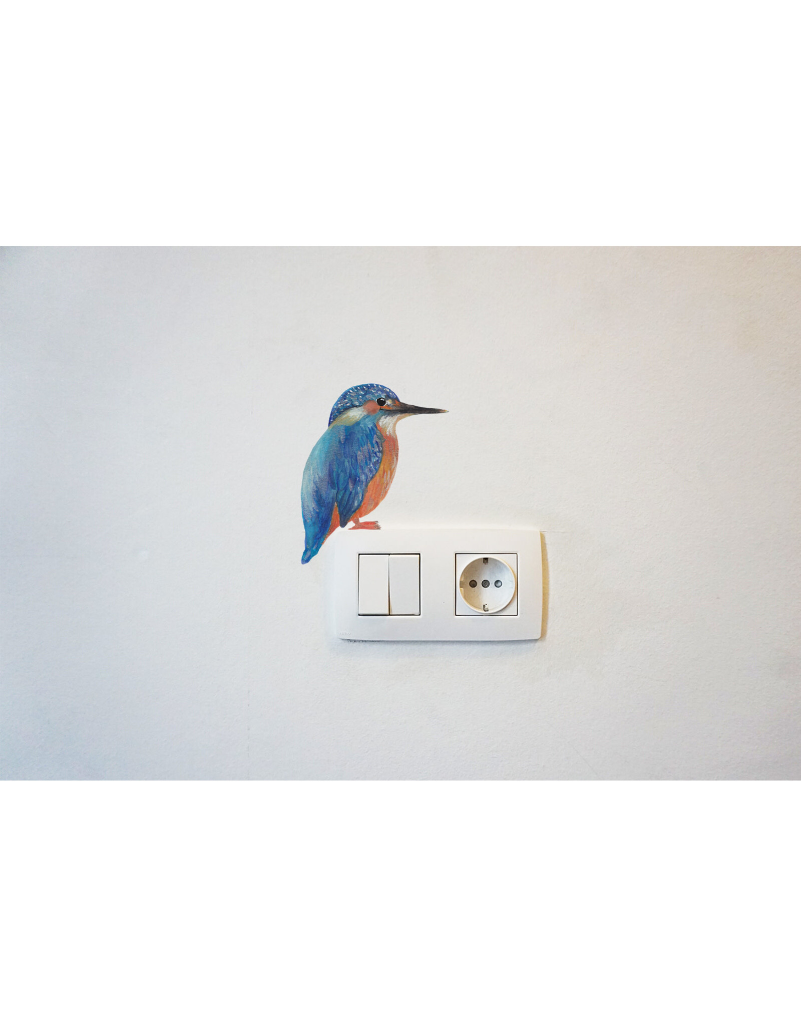 Lotte Drouen Muursticker S - Ijsvogel