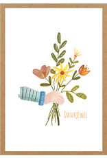 Adams Art Wenskaart - Bloemen, Dankjewel - Postkaart + Envelop