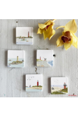 Storytiles Mini Tegel / Magneet - Fietsend op Vlieland - 5 x 5 cm