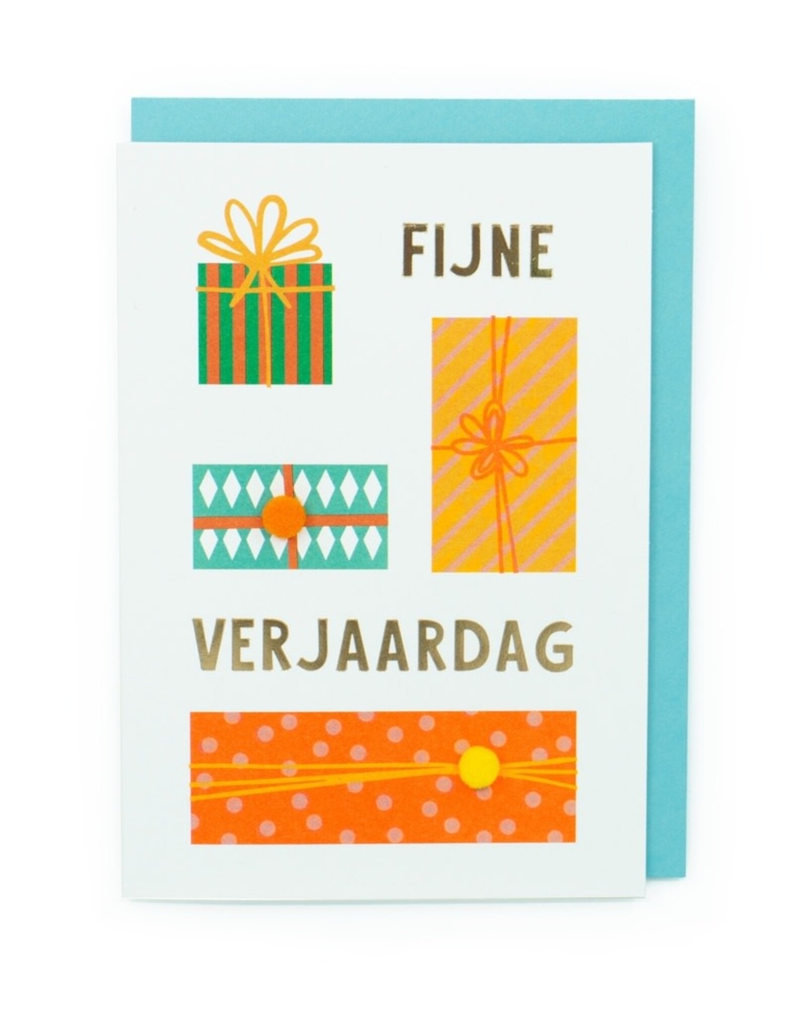 Enfant Terrible Wenskaart - Cadeautjes, Fijne verjaardag - Dubbele kaart + Envelop