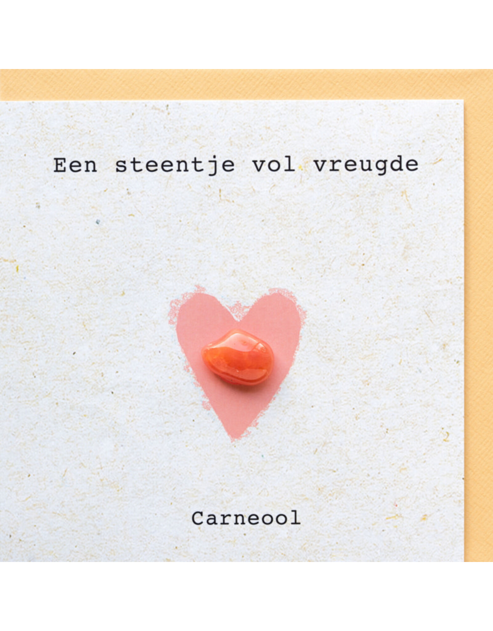 Sidedish Wenskaart - Edelsteen, Carneool - Dubbele kaart + Envelop