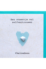 Sidedish Wenskaart - Edelsteen, Chalcedoon - Dubbele kaart + Envelop