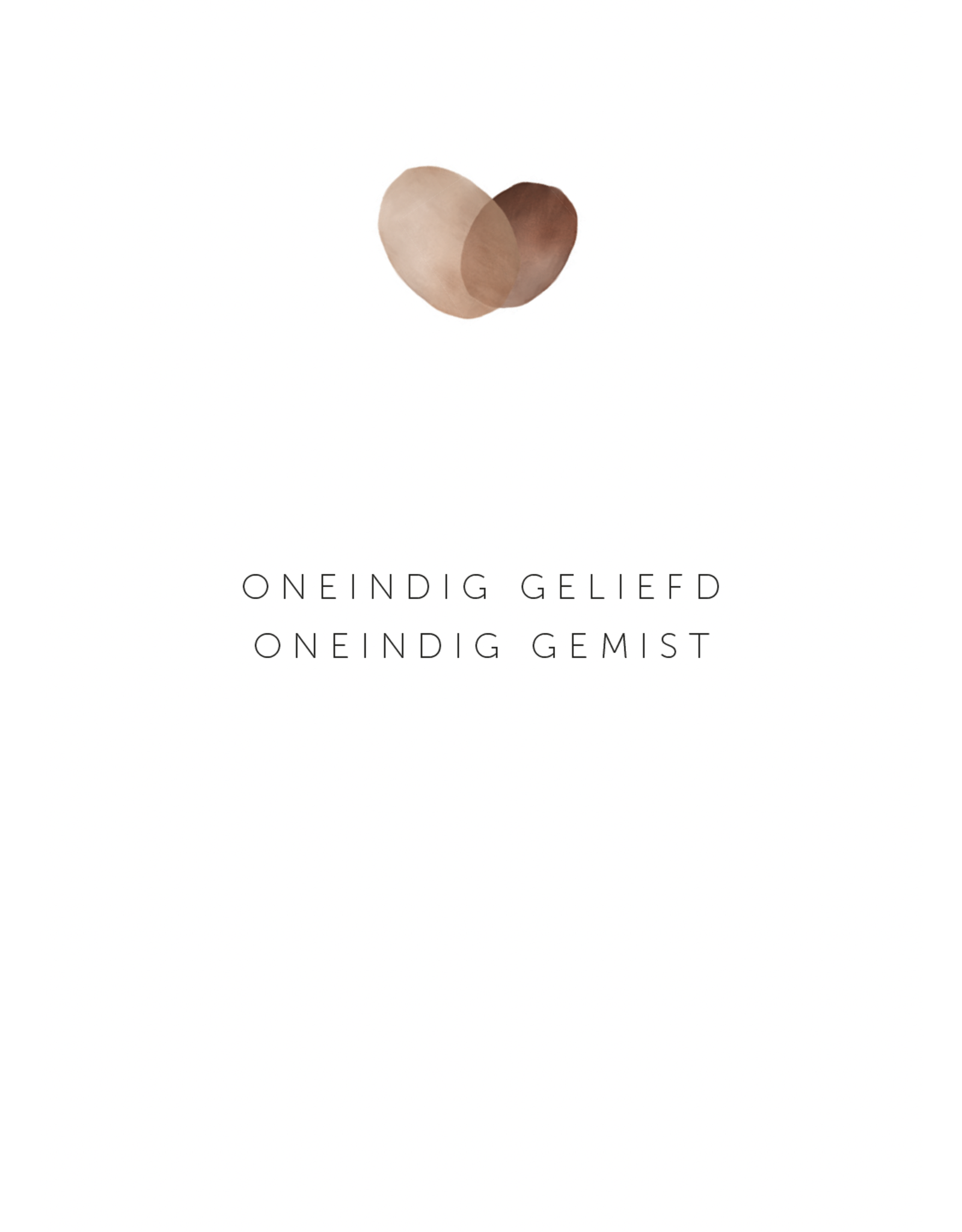 Roosmarijn Knijnenburg Troostkaartje - Oneindig geliefd, oneindig gemist - A7