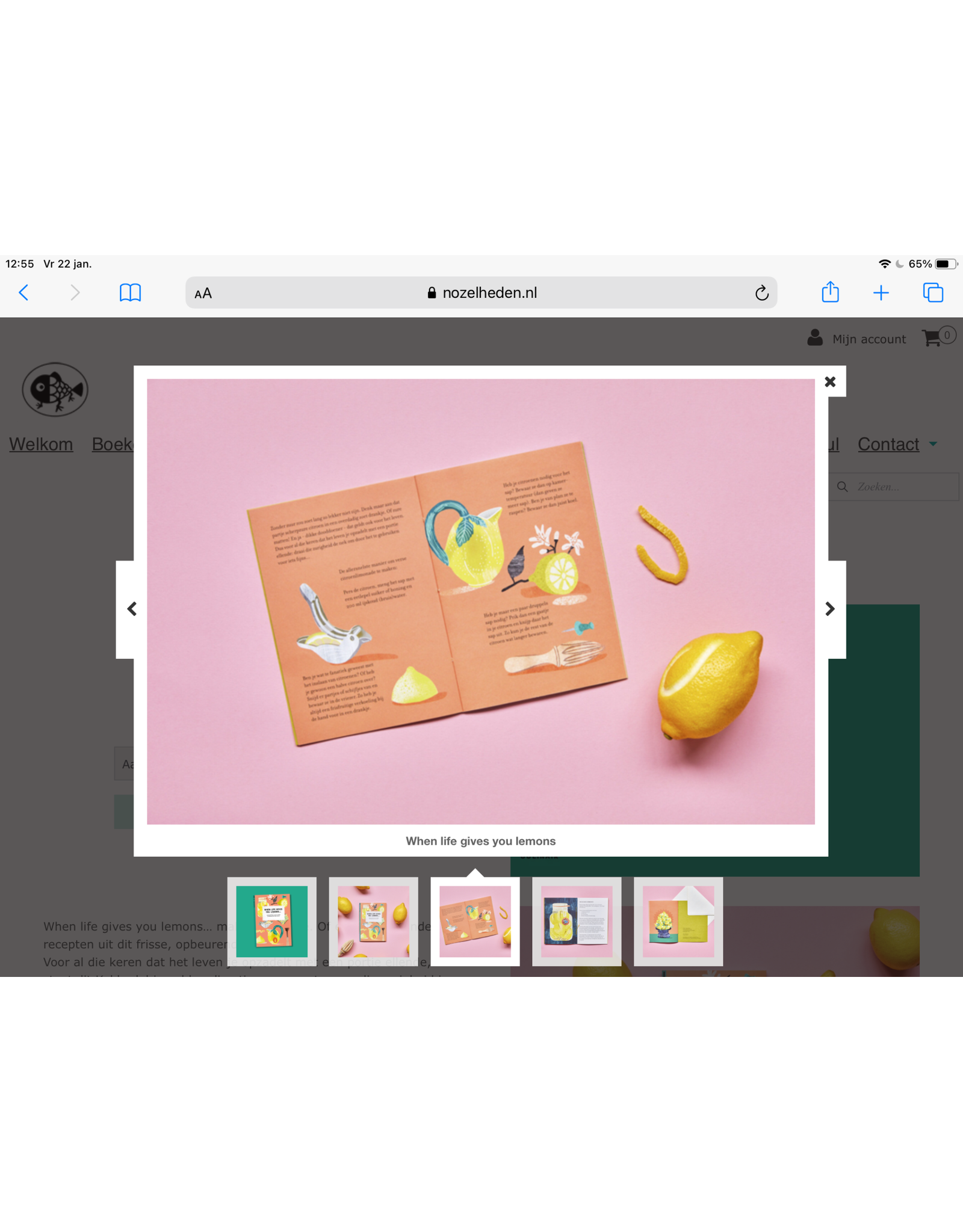 Loopvis - Kakkerlakje Kakkerlakjes - When life gives you lemons...  - Categorie: Culinair, Thema : Sterkte - Boekje + envelop