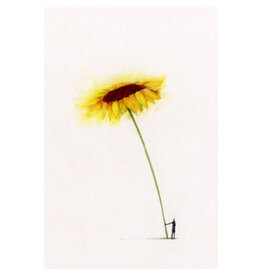 Lieve Claesen Wenskaart - Zonnebloem - Dubbele kaart + Envelop