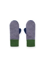 Wolvis Wolvis AW23 - Mittens, Striped Indigo/Nude - 90% Merinowol 10% Elastaan