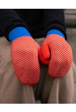 Wolvis Wolvis AW23 - Mittens, Striped Indigo/Nude - Merino wol