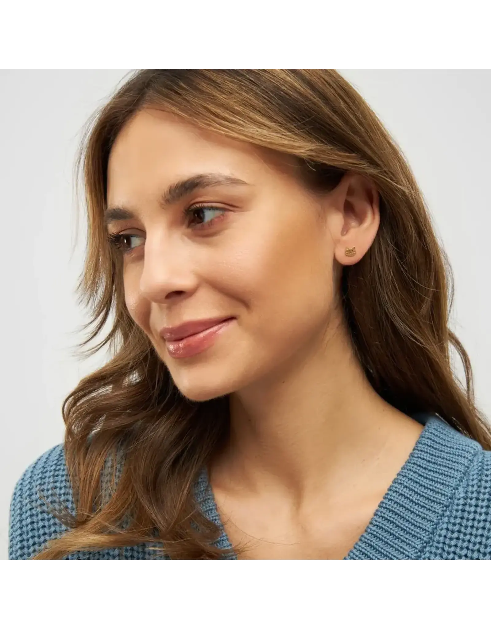 Lulu Copenhagen Oorbel Stud - Kitty - Goud - Single