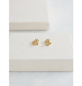 Judith Benita Oorbel Stud Deia - Ivoire - Messing Verguld (24K)