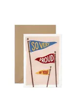 Paper Parade Stationers Wenskaart - Proud of you - Dubbele kaart + Envelop