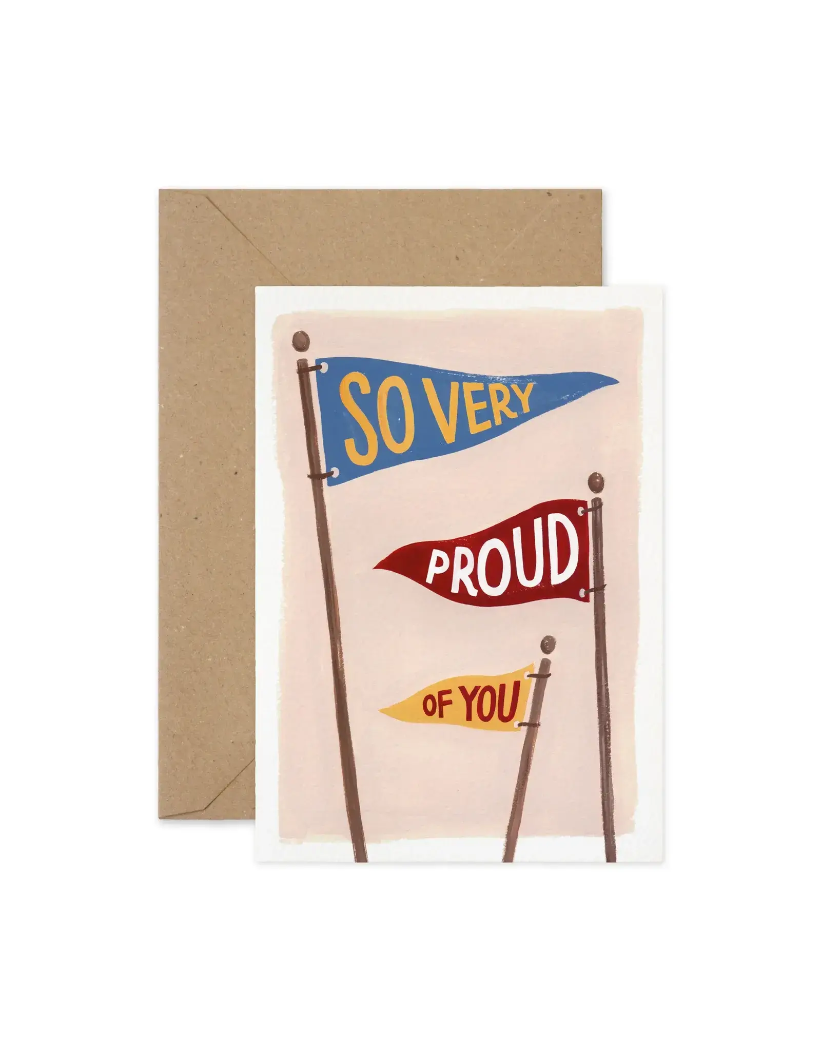 Paper Parade Stationers Wenskaart - Proud of you - Dubbele kaart + Envelop
