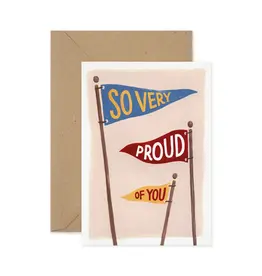 Paper Parade Stationers Wenskaart - Proud of you - Dubbele kaart + Envelop