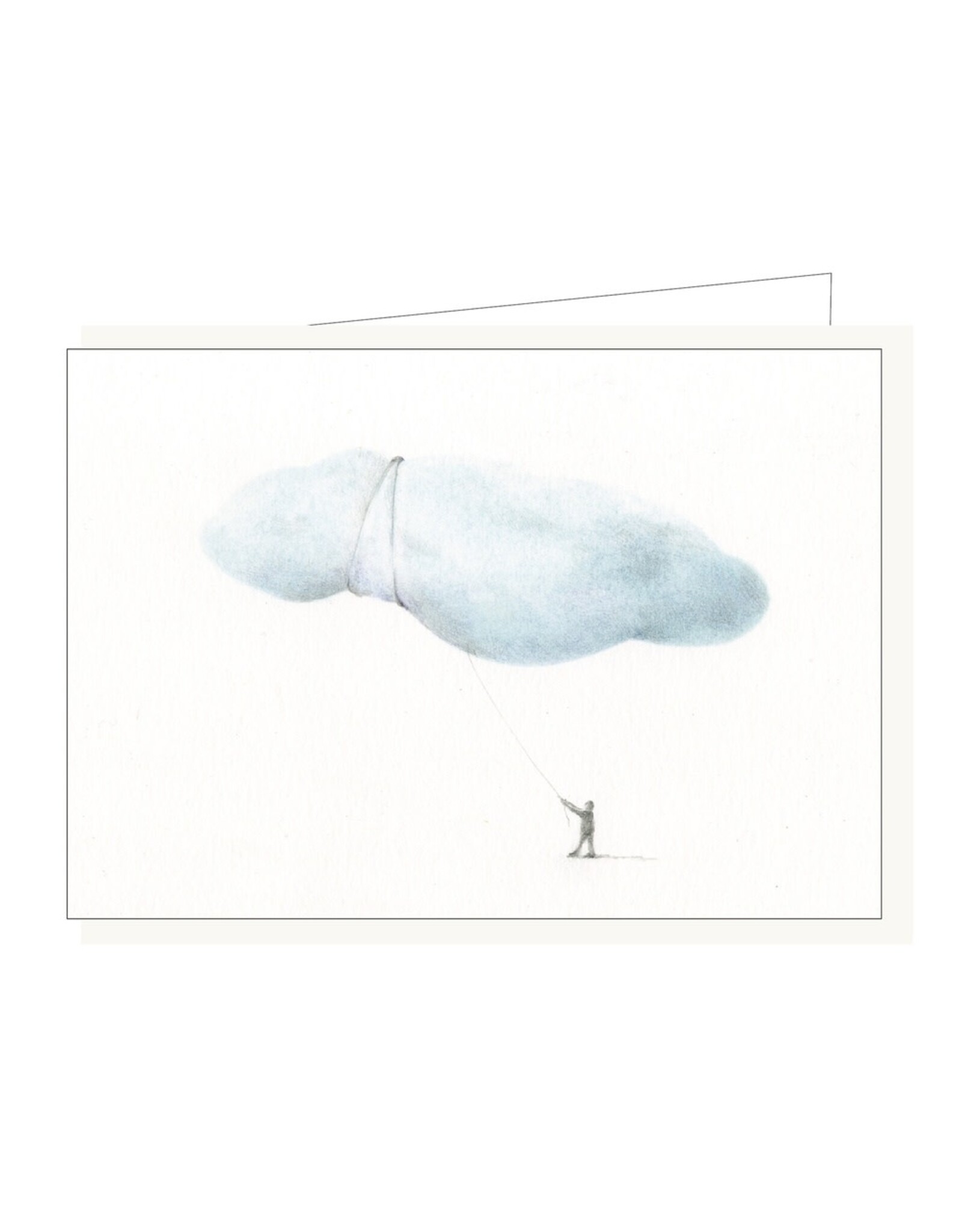 Lieve Claesen Wenskaart - Wolkenballon - Dubbele kaart + Envelop