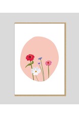 Josefien Wenskaart - Bloemetjes - Dubbele kaart + Envelop