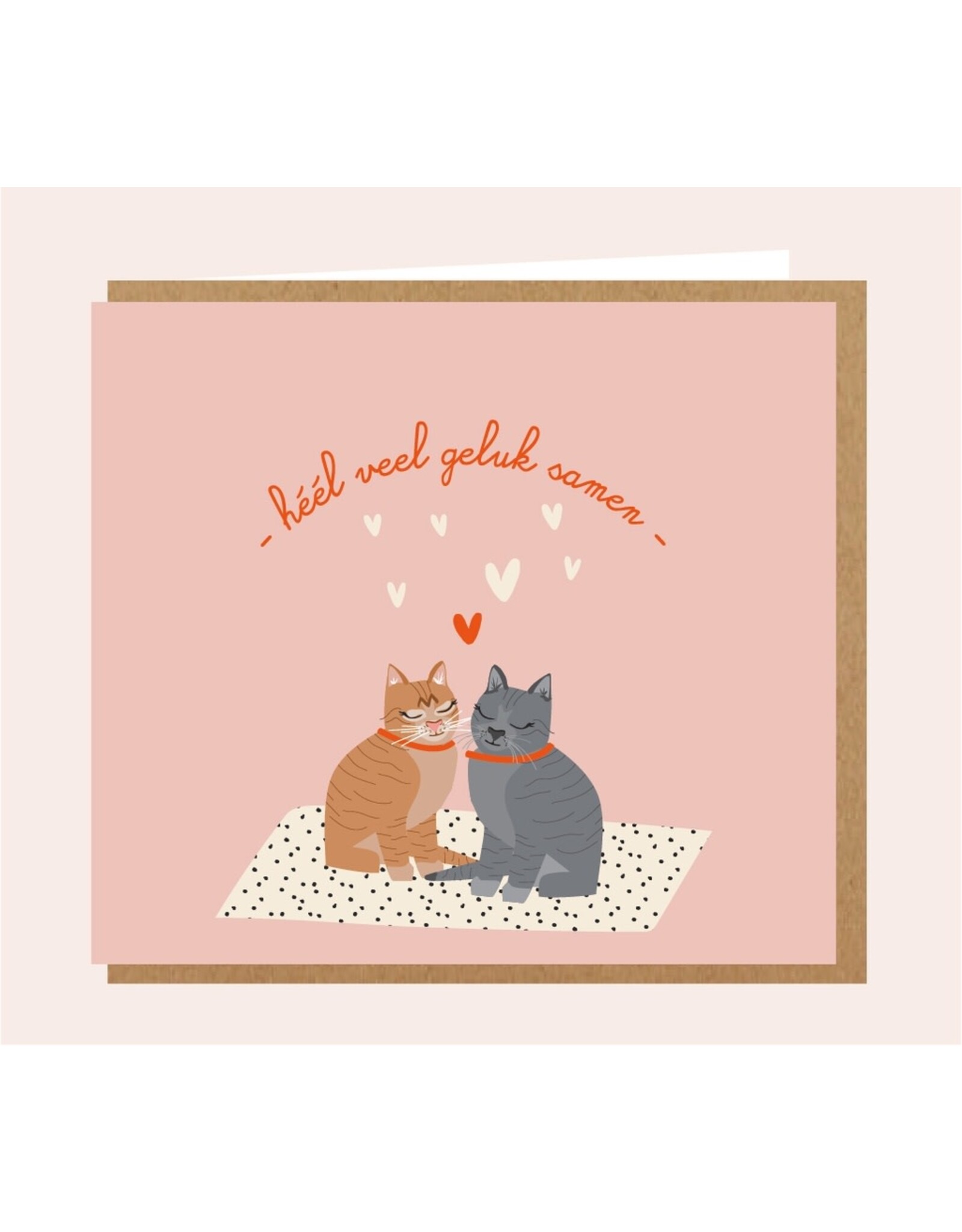 Studio Mie Wenskaart - Heel veel geluk samen - 12,5 x 14 cm