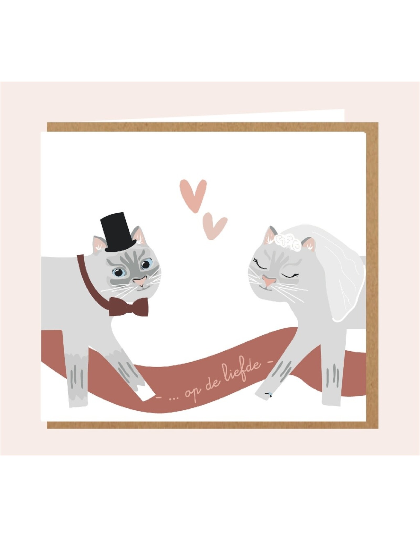 Studio Mie Wenskaart - Op de liefde - 12,5 x 14 cm