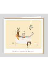 Studio Mie Wenskaart - En nu met pensioen en genieten - 12,5 x 14 cm