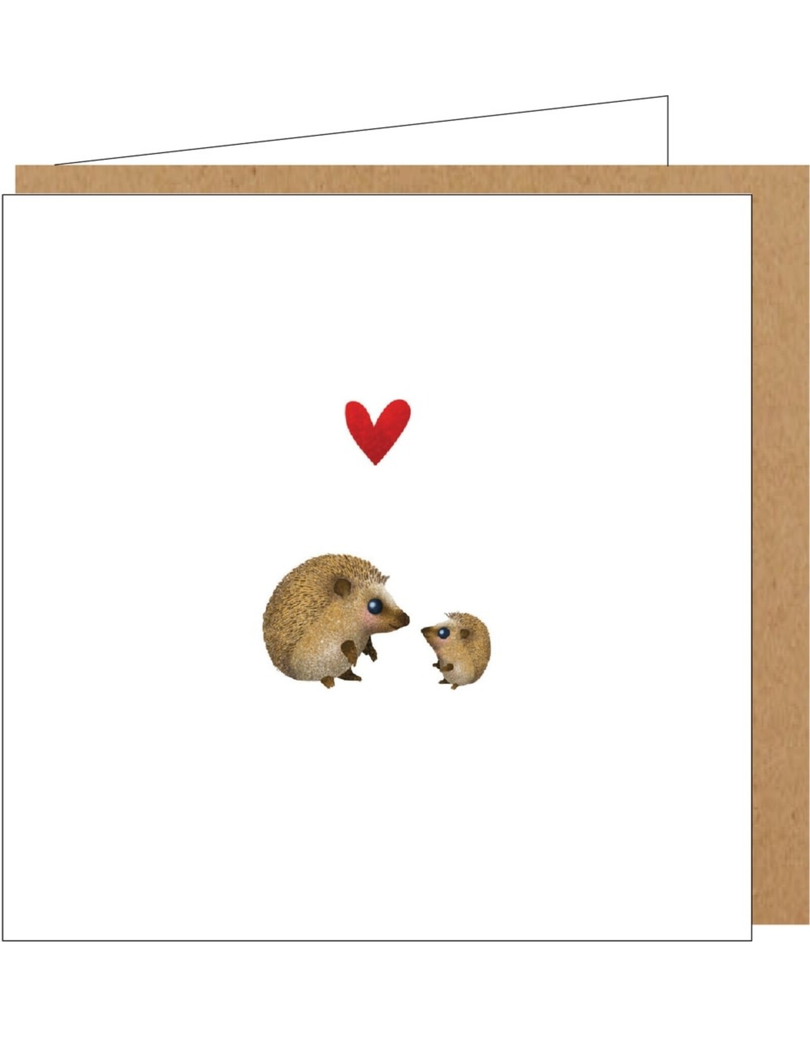 Yon Wenskaart - Egeltjes - Dubbele kaart + Envelop