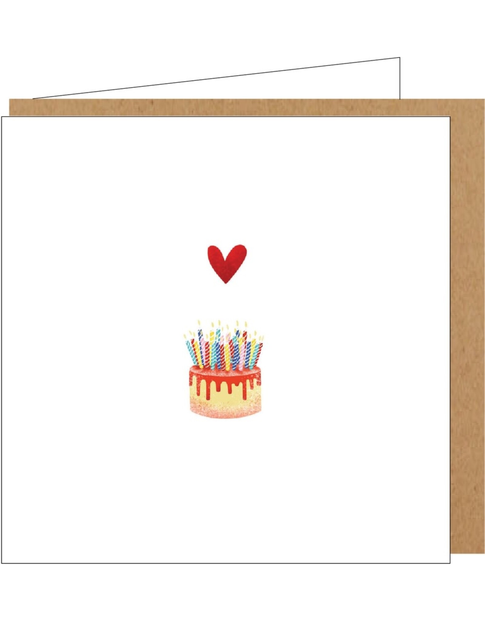 Yon Wenskaart - Verjaardagstaart - Dubbele kaart + Envelop