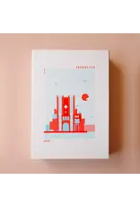 mmmMar Wenskaart - Gravensteen, Aqua/Rood Riso - Postkaart + Envelop