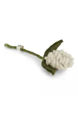 Gry & Sif Vilten Bloem - Artichoke Flower - Wit - 18cm