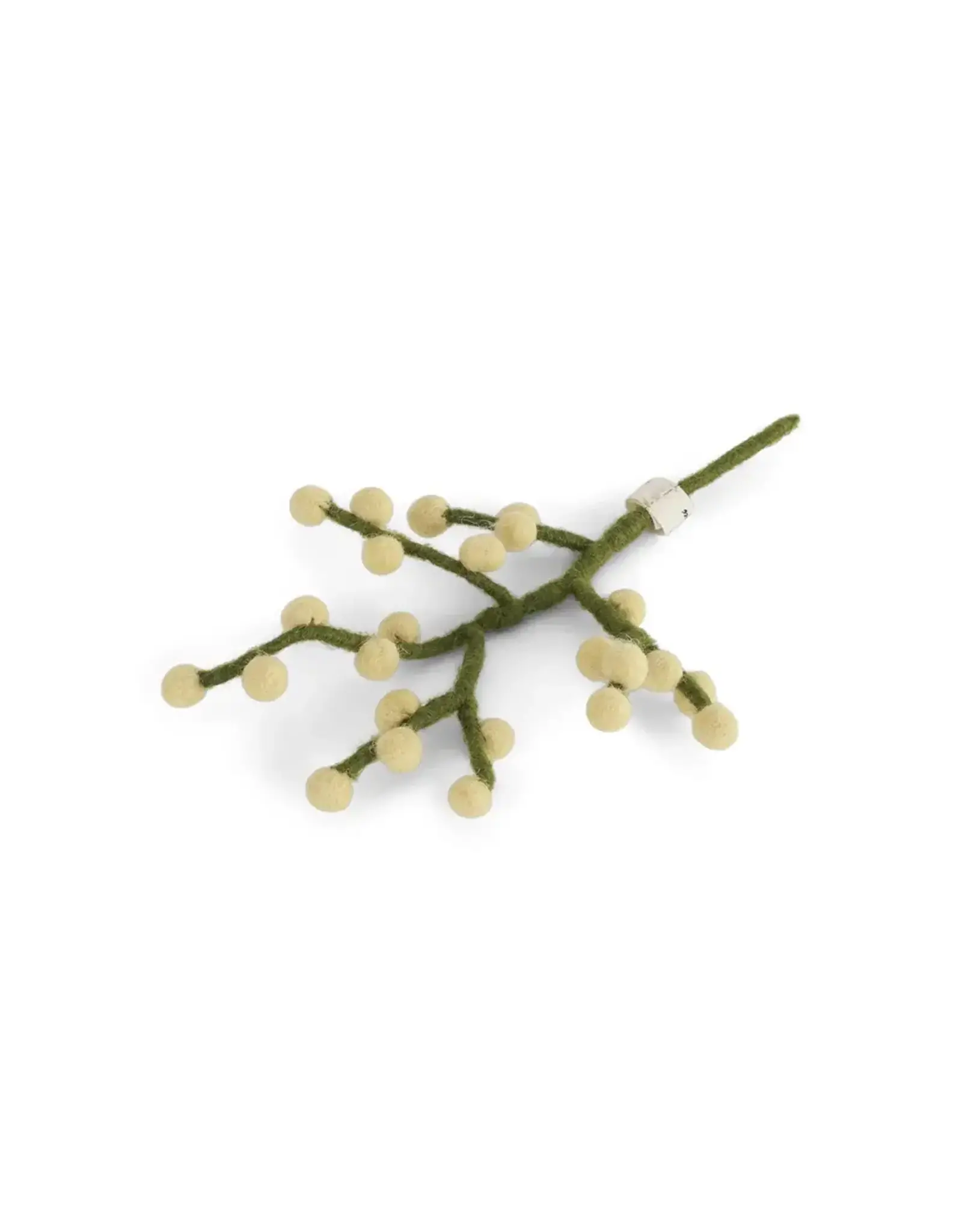 Gry & Sif Vilten Bloem - Mini Branch, Light yellow berries - 20cm
