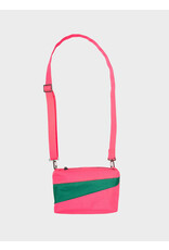 Susan Bijl Bum Bag S, Fluo Pink & Seaweed - 13 x 18,5 x 6,5 cm