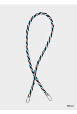 Susan Bijl Kumihimo Strap, Water & Red Alert - 100cm