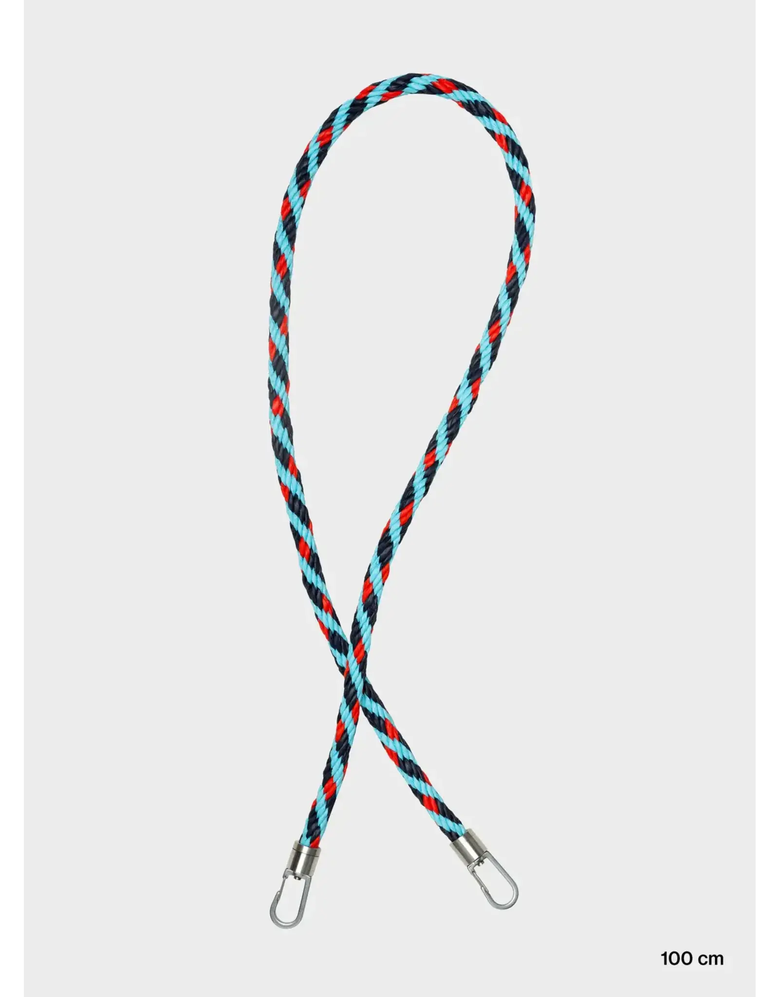 Susan Bijl Kumihimo Strap, Water & Red Alert - 100cm