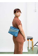 Susan Bijl Bum Bag M, Dark Petrol & Grey - 19 x 28 x 8,5