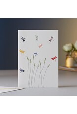 Eloise Hall Wenskaart - Dragonflies & Grass - Dubbele Kaart + Envelop
