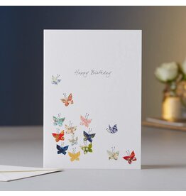 Eloise Hall Wenskaart - Butterfly & Kaleidoscope Birthday - Dubbele Kaart + Envelop Eloise Hall Wenskaart - Butterfly & Kaleidoscope Birthday - Dubbele Kaart + Envelop